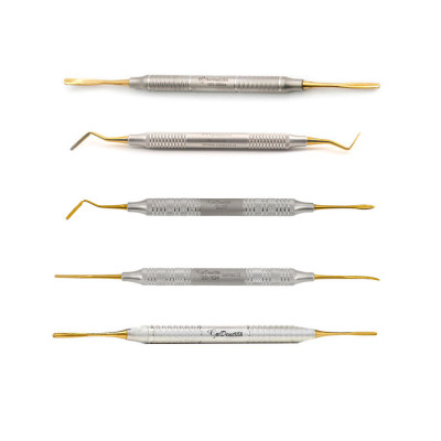 Double Ended Titanium Coated Serrated Periotome