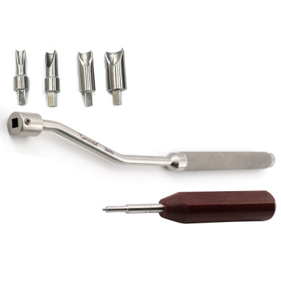 Equine Burges Set With Interchangeable Luxating Elevator Handle and Screwdriver