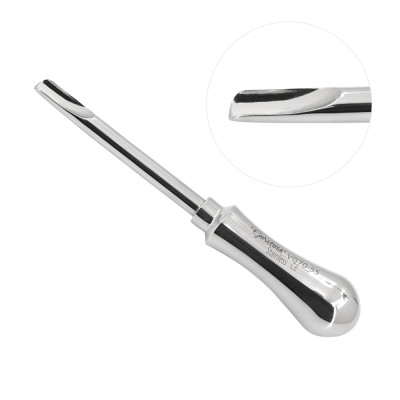 Solid Bulb Handle Elevator 8mm Blunt Tip  Stainless Steel Solid Handles 6 inch Length