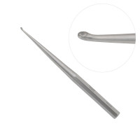 Brun Curette Solid Handle 9 inch Straight
