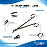Metzenbaum Scissors 7" Curved Gun Metal