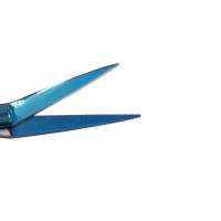 Iris Scissors Blue Coated 4 1/4" Angular With Two Sharp Tips