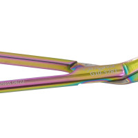 Iris Scissors Rainbow Coated 4 1/4" Angular With Two Sharp Tips