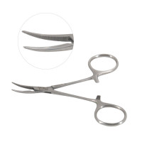 Micro Mosquito Forceps Curved 4 1/2" Serrated