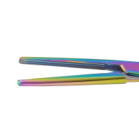 Rochester Carmalt Forceps Straight 5 1/2" Rainbow Coated