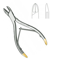 Wire Cutter 5 inch TC With Spring max .028 inch (0.7mm)