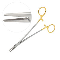 Crile Wood Needle Holder Tungsten Carbide Jaws Serrated 9"