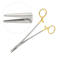 Crile Wood Needle Holder Tungsten Carbide Jaws Serrated 8"