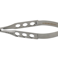 Micro Scissors Curved Flat Handle 12cm