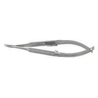 Micro Needle Holder Curved Round Handle With Lock 12cm