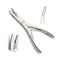 Ruskin Rongeur Double Action 3mm Bite Curved 6"
