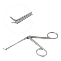 Bellucci Micro Ear Scissors 3 1/4" Shaft 5.5mm Blades - Curved Left