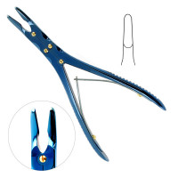 Ruskin Rongeur 7 1/2 inch 4mm Jaw, Double Action, Blue Titanium Coated
