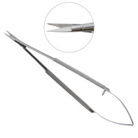 Micro Surgery Scissors Sharp Points Round Handles Curved 6"