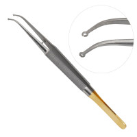 Suture Forceps Curved - Fine Touch Tissue Forceps 18cm - Diamond Dusted