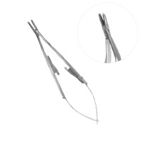 Castroviejo Offset Micro Surgical Needle Holder 5 1/2" Serrated  Tungsten Carbide