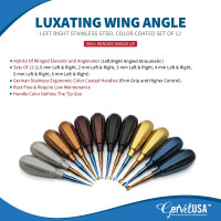 Luxating WingAngle Left Right Stainless Steel Color Coated