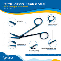 Stitch Scissors 4 1/2" 45 Degree Color Coated