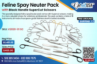 Feline Spay/Neuter Pack with Black Handle SuperCut Scissors