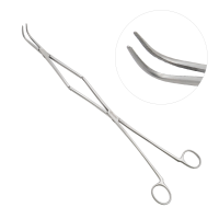 Equine Root Fragment Forceps 16 inch, Double Action, Curved Tip